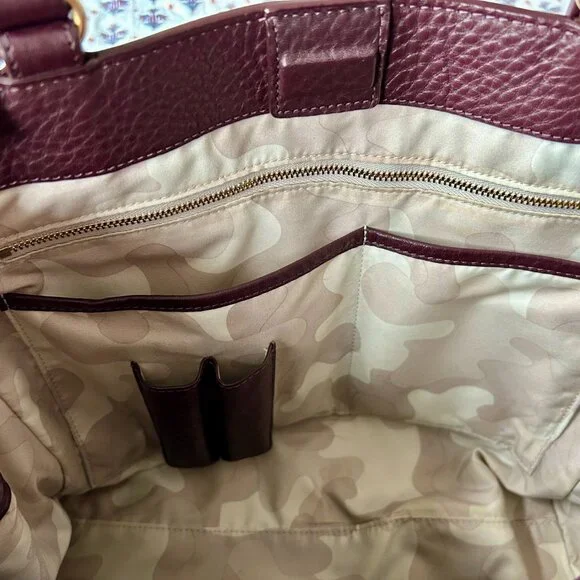 Dagne Dover Allyn Medium Tote in Oxblood - Picture 9 of 13